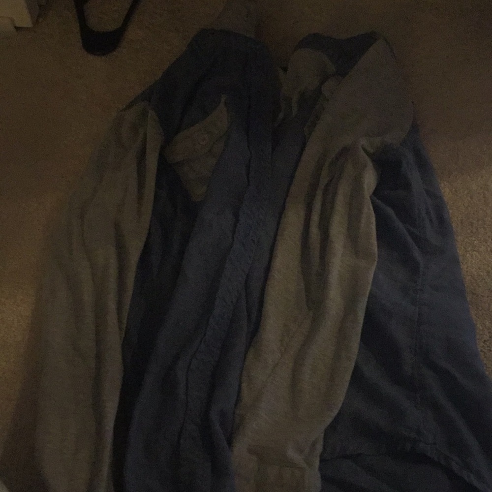 Denim light weight long sleeve w/ hood